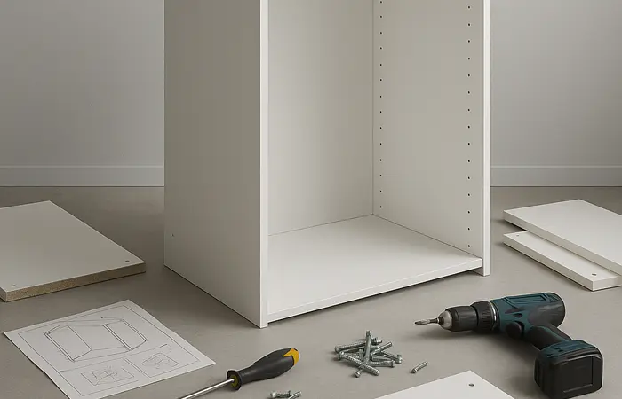 Montage-Lösung von DMK Bau Reichelsheim - maßgefertigte Einbauschränke mit perfekter Raumausnutzung.